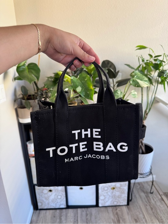 Marc Jacobs Handbags - Marc Jacobs Black Canvas 'The Tote Bag' Mini Tote